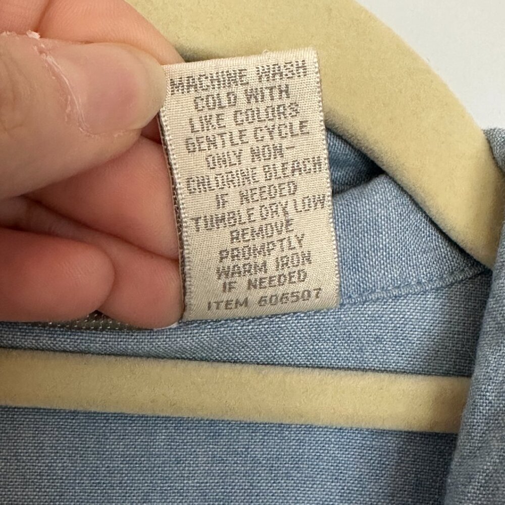 J. Jill Chambray Button Down Size Small Pocket 10… - image 6